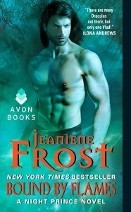 A photo of the cover of the book Bound by Flames by Jeaniene Frost