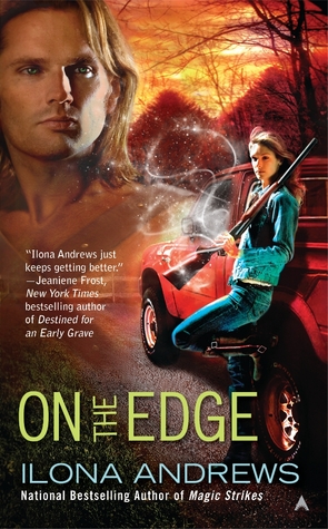 A photo of the cover of the book On the Edge by Ilona Andrews