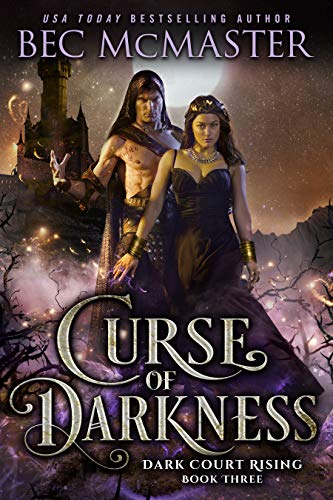 A photo of the cover of the book Curse of Darkness by Bec McMaster